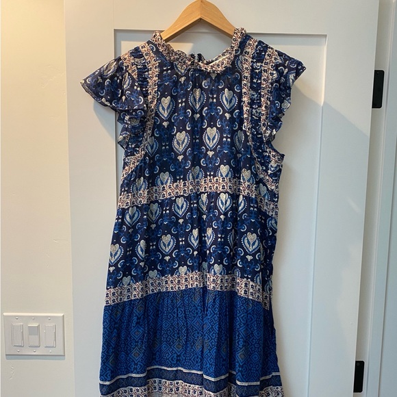 Sea New York blue dress smocked medium - Picture 3 of 8